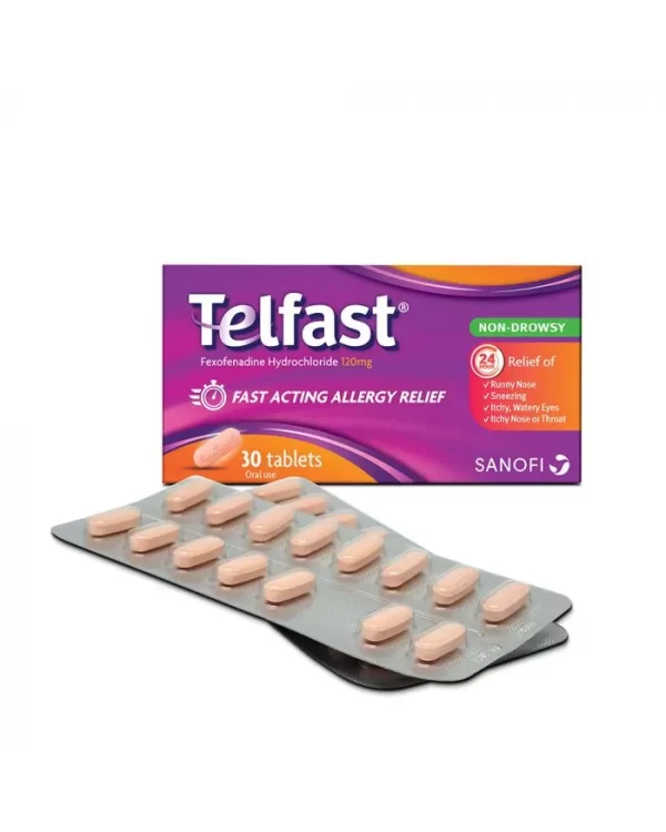 telfast 120 mg tablets 30's