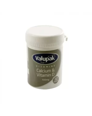 valupak calcium and vitamin d 400 mg tablets 30's