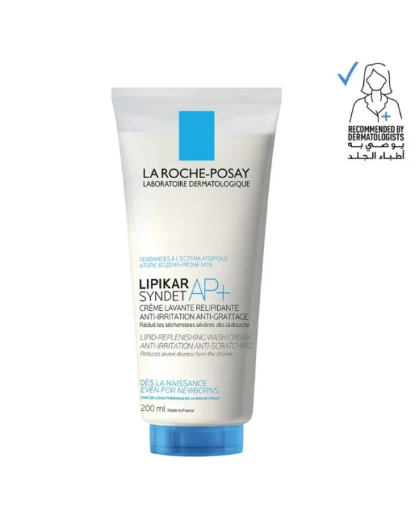 la roche-posay lipikar syndet ap+ body wash for extremely dry atopic eczema-prone skin 200ml