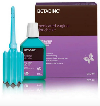 betadine medicated vaginal douche kit 250ml