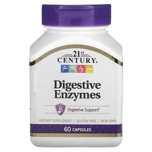 21st century digestive enzymes 60s, plastic bottle