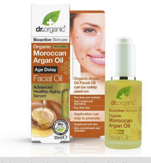 dr.organic moroccan argan oil age delay facial oil 30ml