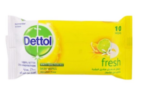 dettol antibacterial wipes fresh 10's