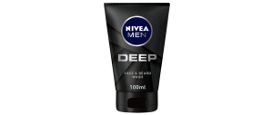 nivea men deep face&beard face wash 100ml