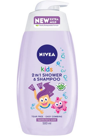nivea kids 2n1 shower & shampoo grl nv671