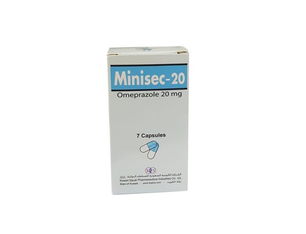 minisec-20 20 mg 7s, plastic bottle